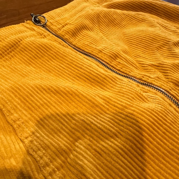 Mustard Corduroy Mini Skirt - Picture 3 of 4
